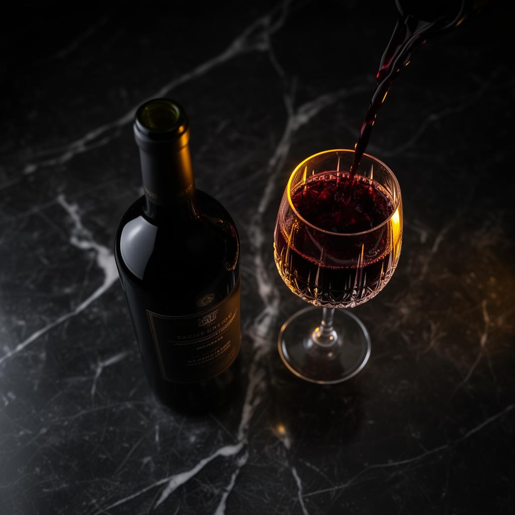 A glass of wine being poured